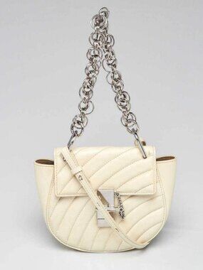 Chloe White Quilted Leather Mini Bijou Bag